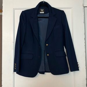 Vintage Panther Pure wool lined navy blazer